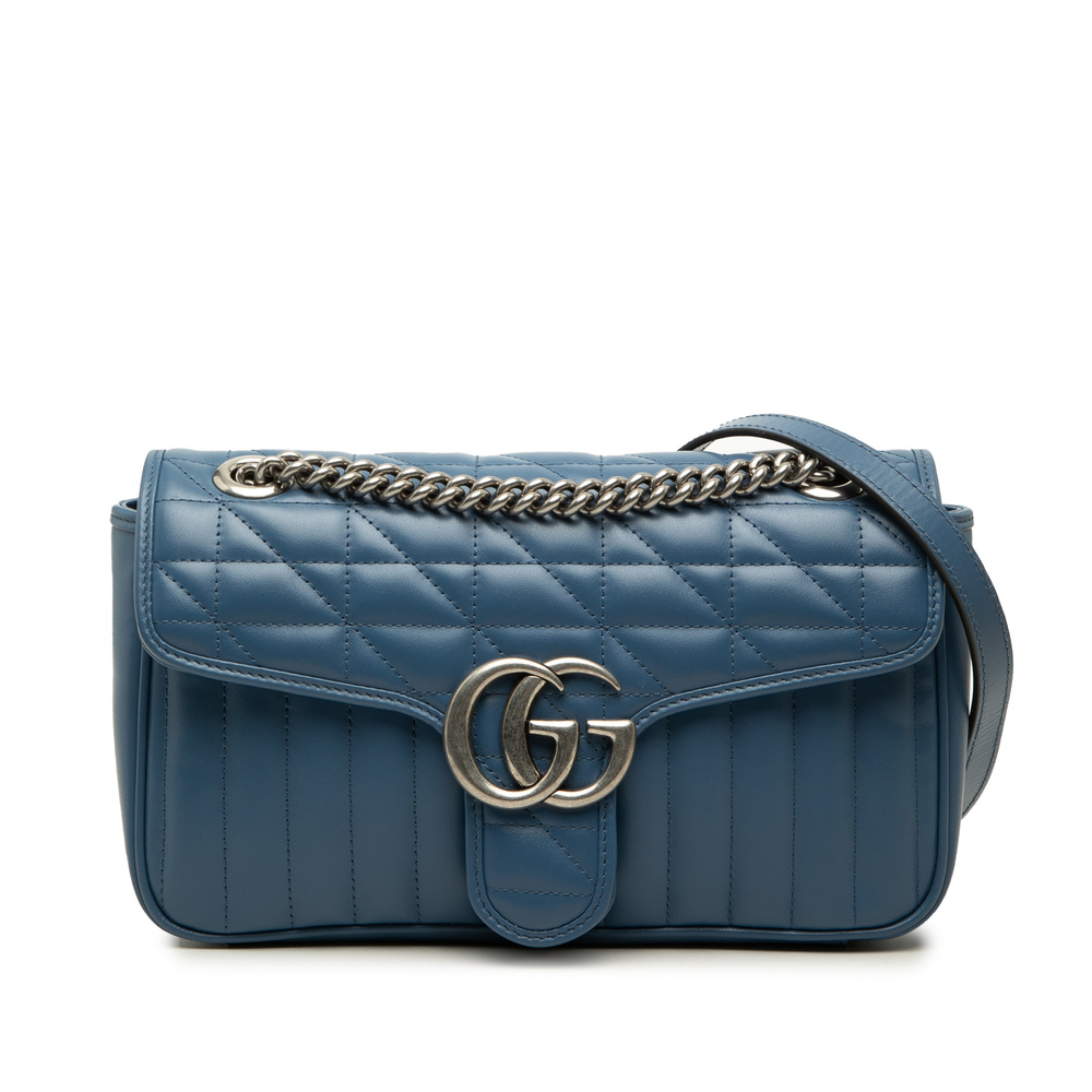 Pre-Loved Gucci Medium GG Marmont Matelasse Calfskin Shoulder Bag